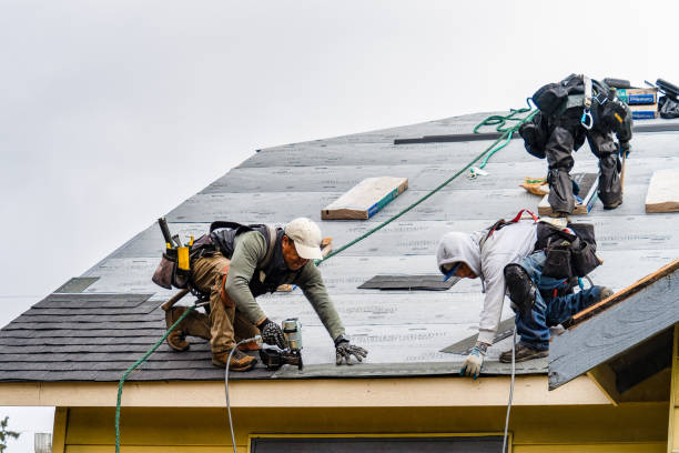 Professional Gutter Installation technician working in Etlan, VA